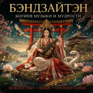 Бэндзайтэн — японская богиня музыки и мудрости с бивой