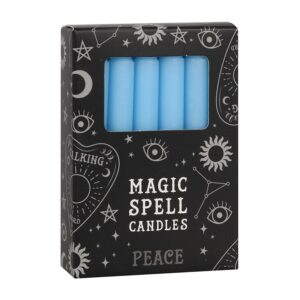 Confezione da 12 Candele Magiche Azzurre per la "Pace"