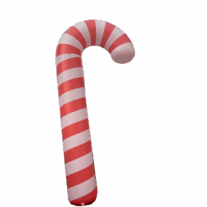 Bright red and white striped candy cane inflatable decoration. Perfect for festive celebrations and.