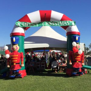 Christmas Entry Arch Inflatable rental for events in Los Angeles, Orange County, and nationwide