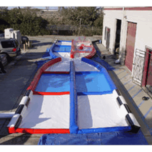 Water race inflatable slide for outdoor events in Los Angeles.
