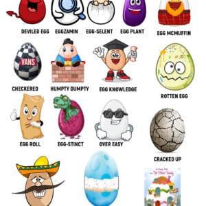 Colorful Easter egg inflatable characters for events and celebrations. Perfect for parties, festival.