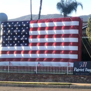 Giant American Flag Inflatable rental for events in Los Angeles, Orange County, and nationwide