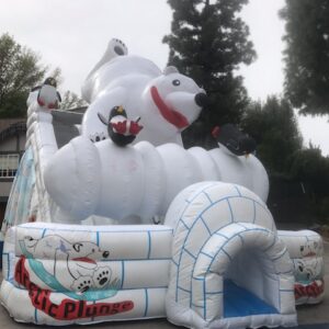 Arctic Plunge Polar Bear Giant Slide Bouncer rental for events in Los Angeles, Orange County, and nationwide