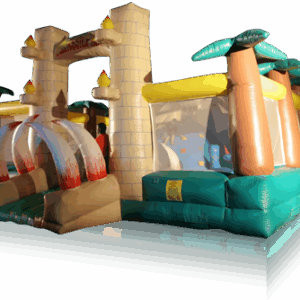 Inflatable dinosaur-themed bounce house for kids' events and parties. Perfect for creating a fun, pr.