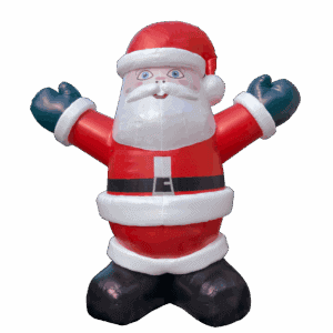 Inflatable Santa Claus decoration for parties and festivals.