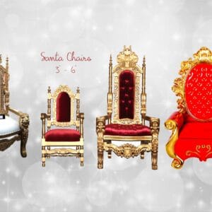 Santa Chairs rental for events in Los Angeles, Orange County, and nationwide