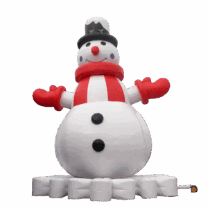 Inflatable snowman decoration for winter-themed events and festivals. Perfect for adding fun to any.
