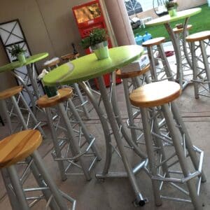 Tennis Cocktail table rental for events in Los Angeles, Orange County, and nationwide
