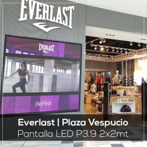Pantalla LED Everlast Plaza Vespucio – video wall retail Chile