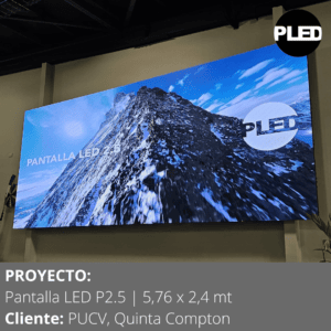 Pantalla LED P2.5 interior auditorio PUCV Chile