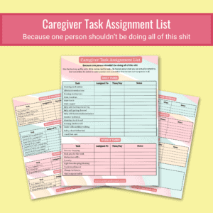 Caregiver task assignment list