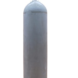 MES 11,1L Aluflasche natur 207 bar mit Nitrox Ventil links