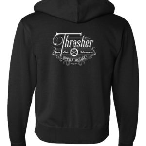 Thrasher Zip Up Hoodie Black