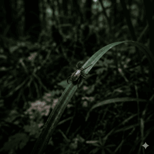 AI Generiertes Bild mit Zecke im Wald