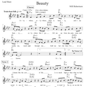 Beauty (Will Robertson) - Lead Sheet