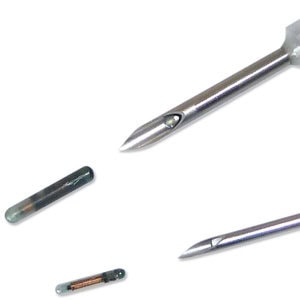 Mini-microchipens storlek jämfört microchip
