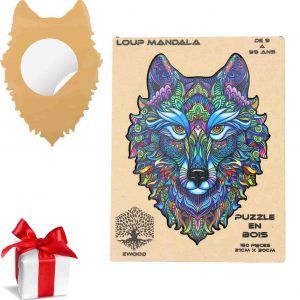 puzzle animaux bois adulte