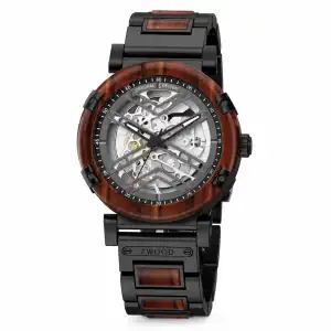 Montre automatique squelette en bois pour homme Orion Palissandre Zwood®