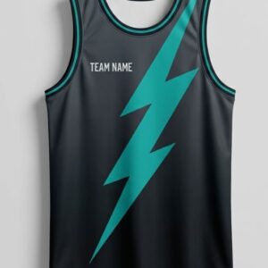 Charcoal Lightning Basketball Jersey