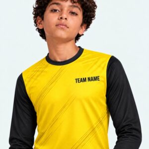 Kids Custom Football Jersey — Round Neck, Full Sleeve