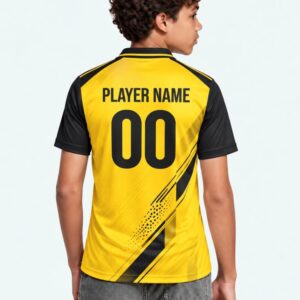 Kids Custom Cricket Jersey — V Neck Polo, Half Sleeve