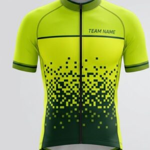 Lime Pixel Cycling Jersey