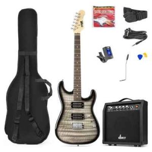 MAX MUSIC   GIGKIT ELECTRIC GUITAR PACK - QUILTED STYLE - BLACK  173.248