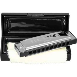 Cascha HH 2218 blues harmonica in F, incl. case and cleaning cloth