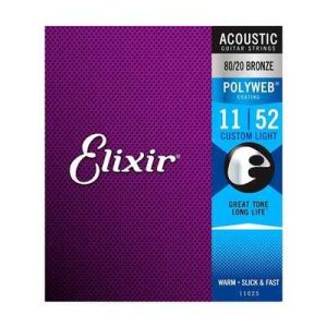 ELIXIR 011/52 CUSLT PW ACOUSTIC POLYWEB STRINGS  11025