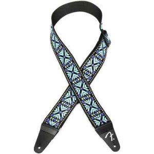 Fender 2" guitar strap, Pasadena woven, blue snowflake