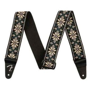 Fender 2" guitar strap, Pasadena woven, yellow snowflake