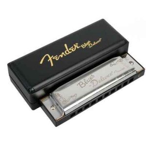 Fender A Harmonica, Blues Deluxe Diatonic 10-hole Harmonica with Case