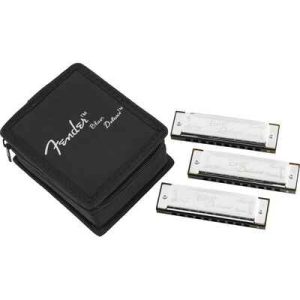 Fender Blues Deluxe Harmonica, Pack Of 3, With Case 0990701021