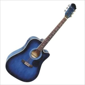 MSA CW196BL guitar acoustic cutaway CE 4/4 BLUE