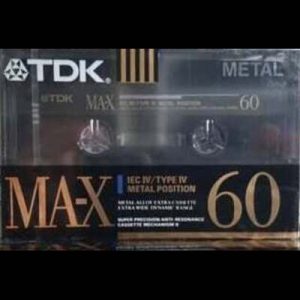 TDK MA-X60 ULTIMATE METAL tape  TYPE IV - NORMAL 60 ( NOS STOCK ) 1990 WEST GERMANY