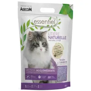 Essentiel Litière Naturelle Parfum Lavande – 6 L – Agecom
