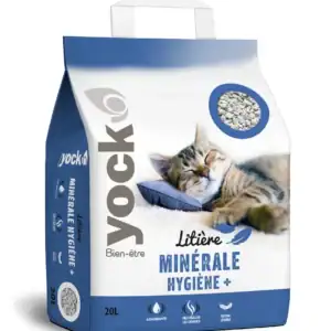 Litière Minérale Hygiène+ – 20 L – YOCK