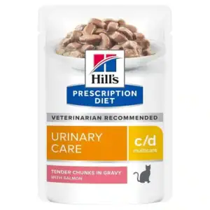 Hill’s Prescription Diet Feline C/D Multicare Saumon – Sachets 12 x 85g
