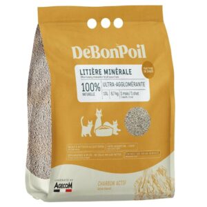 DeBonPoil Litière Minérale Charbon Actif – 6 L