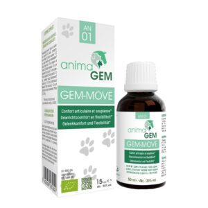 AnimaGem GEM-MOVE gemmothérapie confort articulaire chien chat cheval flacon 15 ml 50 ml