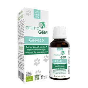 AnimaGem GEM-O2 gemmothérapie confort respiratoire chien chat cheval flacon 15 ml 50 ml