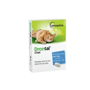 Drontal Chat Vetoquinol boîte de 4 comprimés vermifuge