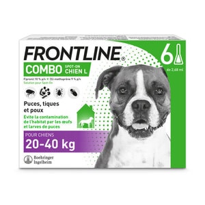Frontline Combo Chien L 20-40 kg boîte de 6 pipettes