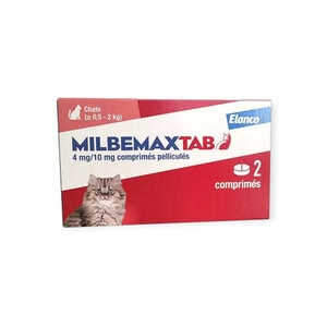Milbemax Tab chaton et petit chat 0,5-2 kg boîte de 2 comprimés