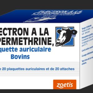 Flectron Boucles auriculaires anti-mouches pour bovins - Boîte de 20
