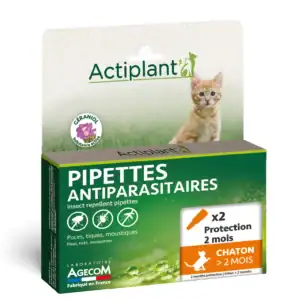 Actiplant ACTI Pipettes Antiparasitaires - Chat et Chaton