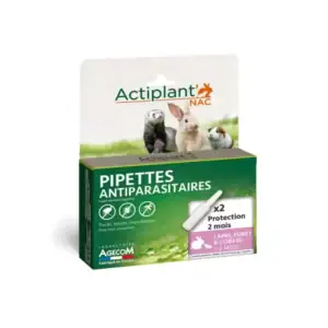 Actiplant NAC Pipettes Antiparasitaires - Lapin Furet Cobaye