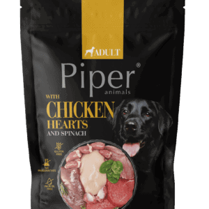 Piper Adult Dog пауч за кучета с пилешки сърца и спанак, 500 г