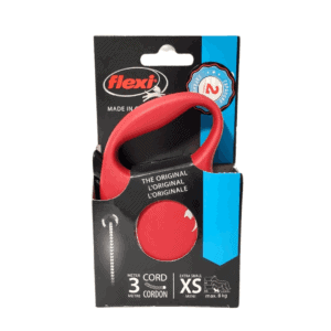 flexi FUN XS 3 м въже, червен, за кучета до 8 кг
